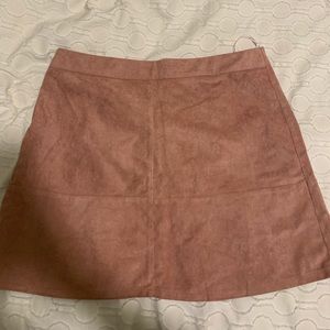 Pink Suede Lulus skirt (medium)
